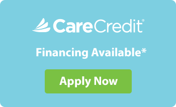 CareCredit financing available button with Apply Now option for dental services