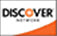 Discover credit card logo with orange swoosh design element